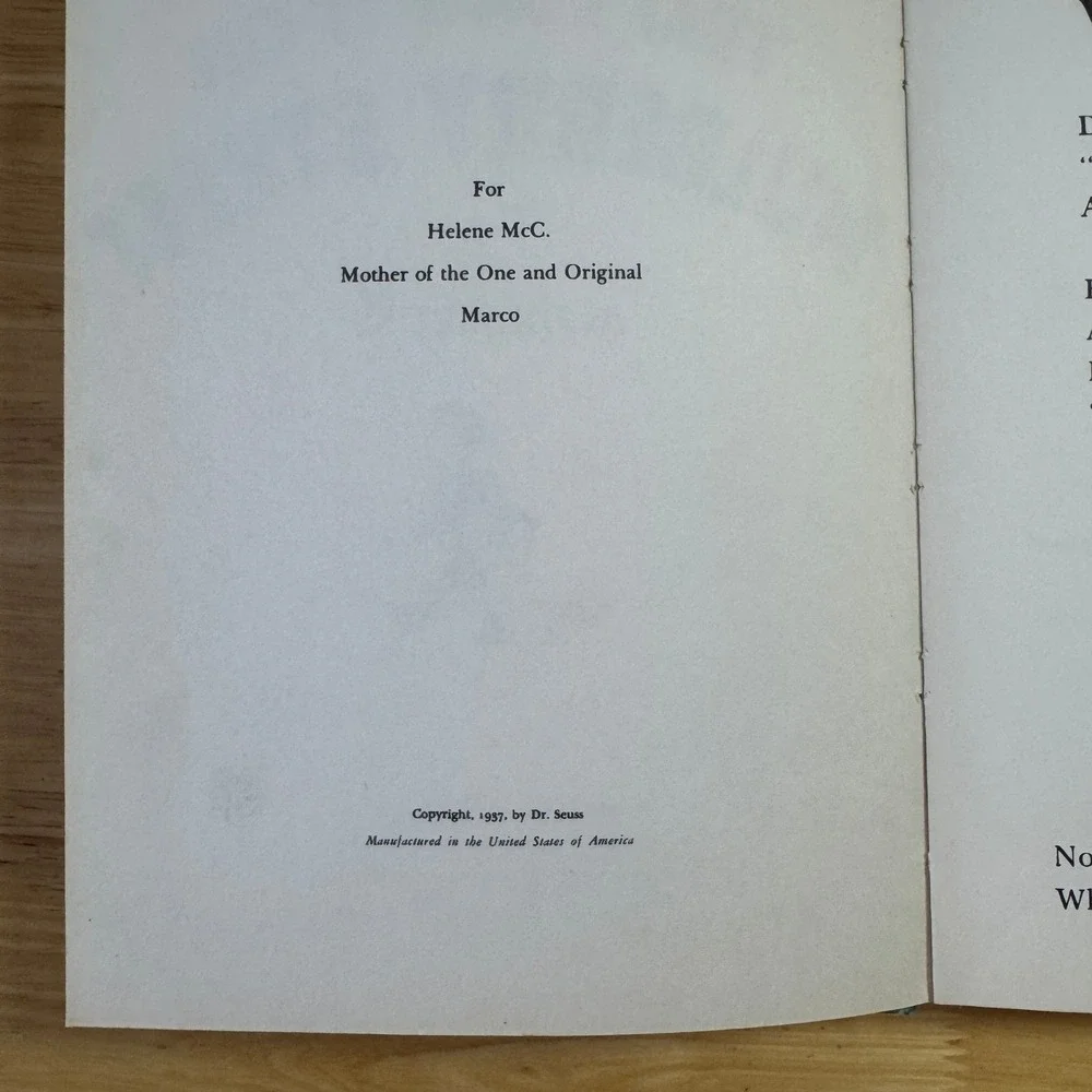 And to Think That I Saw‎ It on Mulberry Street Beginner Books Dr Seuss Vtg 1937